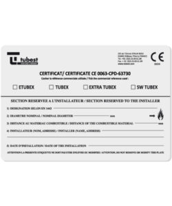 PLAQUE SIGNALETIQUE CE TUBEX (TUBEST)