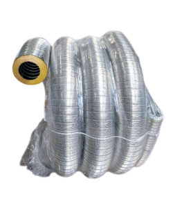 TUBEXISOL  FLEXIBLE INOX 316L INT/EXT INOX ép. 0.10 mm ISOLE 13mm longueur 10ML DN 150/189