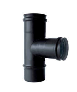 NOUVEAU TE 90° SP NOIR MAT DN 100 SORTIE FEMELLE