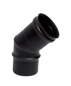 COUDE 45° 0.8 mm ACIER EMAIL NOIR