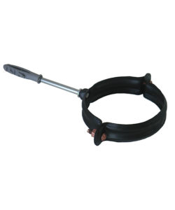 COLLIER MURAL RENFORCE PELLET ACIER NOIR MAT