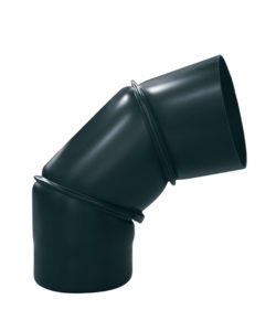 COUDE ORIENTABLE  AVEC TRAPPE VISITE 2mm ACIER NOIR MAT