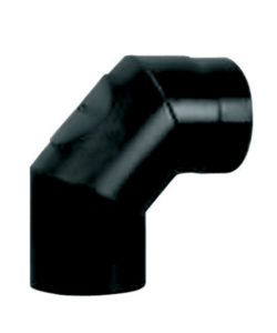 COUDE 90° AVEC TRAPPE VISITE  2mm ACIER NOIR MAT