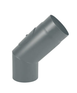 COUDE 45° AVEC TRAPPE DE VISITE 2mm ACIER GRIS