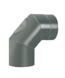 COUDE 90° AVEC TRAPPE DE VISITE 2mm ACIER GRIS