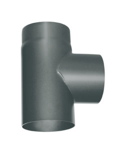 TE 90° PIQUAGE FEMELLE AVEC TAMPON 2mm ACIER GRIS
