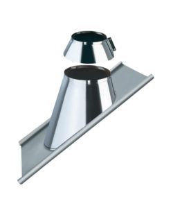 SOLIN TOIT PENTE 30°À 45° +COLLET ANTI-INTEMPERIES (BASE PLOMB)  COAX 3 CEp