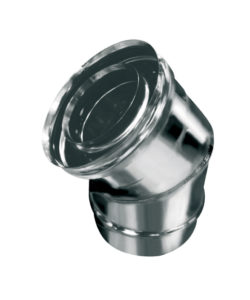 COUDE 30° CONCENTRIQUE INOX 316L Int. / 304 Ext.