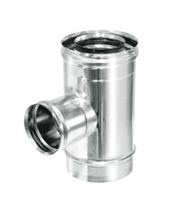 TE 90° CONCENTRIQUE INOX 316L Int / 304 Ext PIQUAGE FEMELLE SP