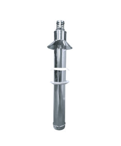 TERMINAL HORIZONTAL CONCENTRIQUE INOX (+2 ROSACES EPDM BLANC)