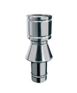 TERMINAL VERTICAL CONCENTRIQUE LONG INOX 316L Int. / 304 Ext.