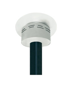 CAISSON DE FINITION ROND VENTILE NOIR MAT RAL 9004/BLANC RAL 9010 POUR PLAFOND H = 150mm