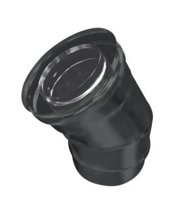COUDE 30° CONCENTRIQUE INOX 316L INT / 304 EXT NOIR MAT