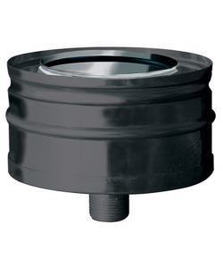 TAMPON DE PURGE DOUBLE CONCENTRIQUE INOX NOIR MAT