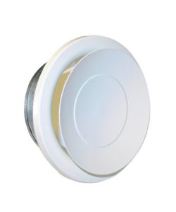 BOUCHE D'INSUFFLATION D'AIR CHAUD REGLABLE BLANCHE DN125