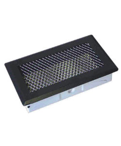 GRILLE METAL DEPLOYE AVEC PRECADRE HORS TOUT 320/172 BLANC/NOIR GRENE/FER ANTIQUE