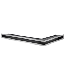 GRILLE DE DIFFUSION D'ANGLE GAUCHE ASYMETRIQUE- GAMME DESIGN -Ht.9cm /LONG 76.6cm/LARG 54.7cm  BLANC / NOIR