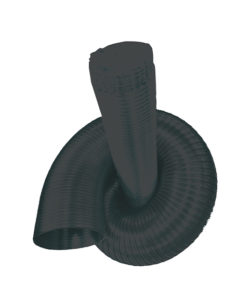 GAINE VENTILATION ALUMINIUM EXT. JUSQU'A 3M NOIR