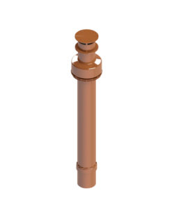 TERMINAL VERTICAL COULEUR TUILE POUR TOIT DEPASSANT OU NE DEPASSANT PAS LE FAITAGE PP