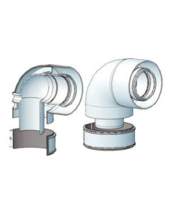 COUDE COAX  PPS-PVC DN 60/ 100 compatible: (Beretta-Riello-Sylber)