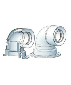 COUDE COAX PPS-PVC DN 60/ 100 compatible (Bosch-Junkers)