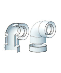 COUDE COAX PPS-PVC DN 60/ 100 compatible (Vaillant)