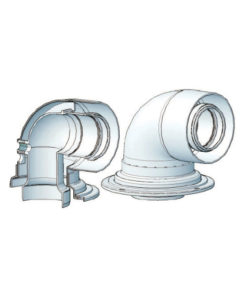 COUDE COAX PPS-PVC DN 60/ 100 compatible (Saunier Duval-Hermann)