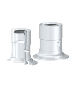 DEPART VERTICAL CHAUDIERE CONC. AVEC PRISE MESURE FUMEE (Cosmogas) CONDENS PVC