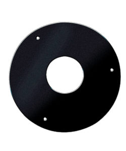 PLAQUE DE PROPRETE RONDE dn ext. 500 NOIR MAT DP ISOLE
