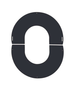 PLAQUE DE PROPRETE NOIR MAT INCLINABLE 0°-10° DP ISOLE