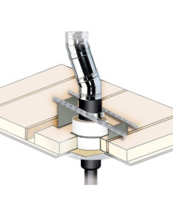 COQUE ISOLANT L'ECART AU FEU H=250 mm, EP. 100 mm POUR CONCENTRIQUE INOX