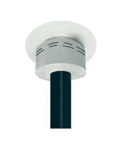 CAISSON DE FINITION ROND VENTILE NOIR MAT RAL 9004/BLANC RAL 9010 POUR PLAFOND H = 150mm