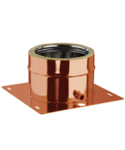 PLAQUE DE BASE + ÉVACUAT LATERALE INOX316L/CUIVRE