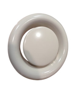 BOUCHE D'EXTRACTION  METALLIQUE ( à collerette) BLANCHE