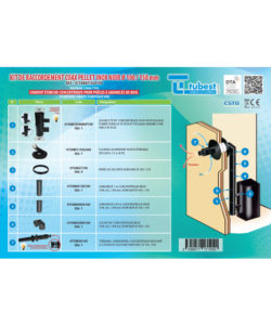 KIT DE RACCORDEMENT COAX PELLET INOX NOIR (piquage 80) DN100/150