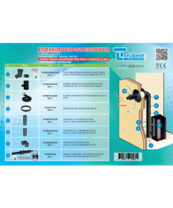 KIT COAX INOX AVEC AMENEE D'AIR DN 060 NOIR DN 100/150
