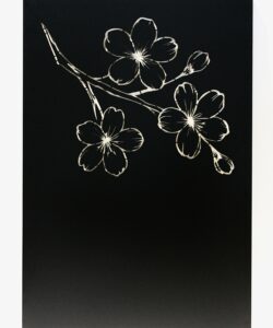 SABIK     Protection murale déco "FLEURS DE CERISIER"