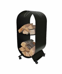 LIBERTAS   Porte buches à roulettes